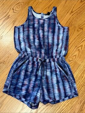 EUC ATHLETA girl Play More Romper Purple hued- XL/14
